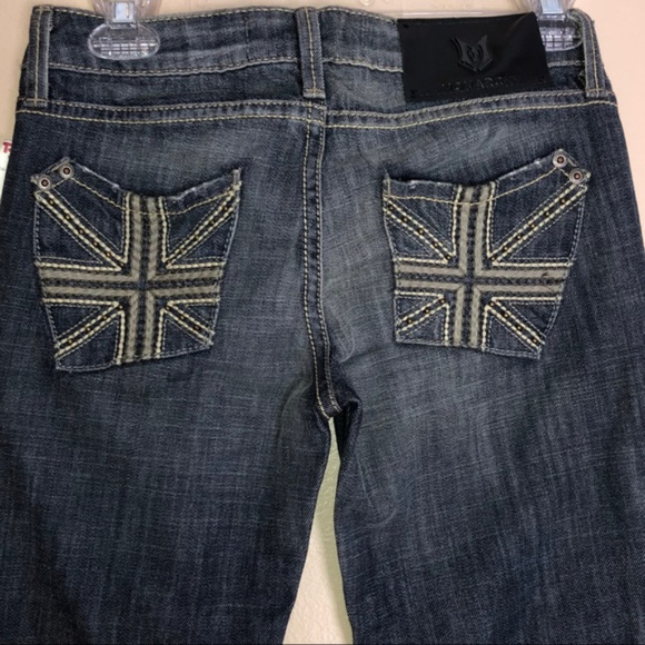 Monarchy Jeans Monarchy Straight To Bootcut Leg British Flag Jeans